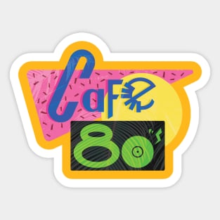 Cafe 80s Sticker